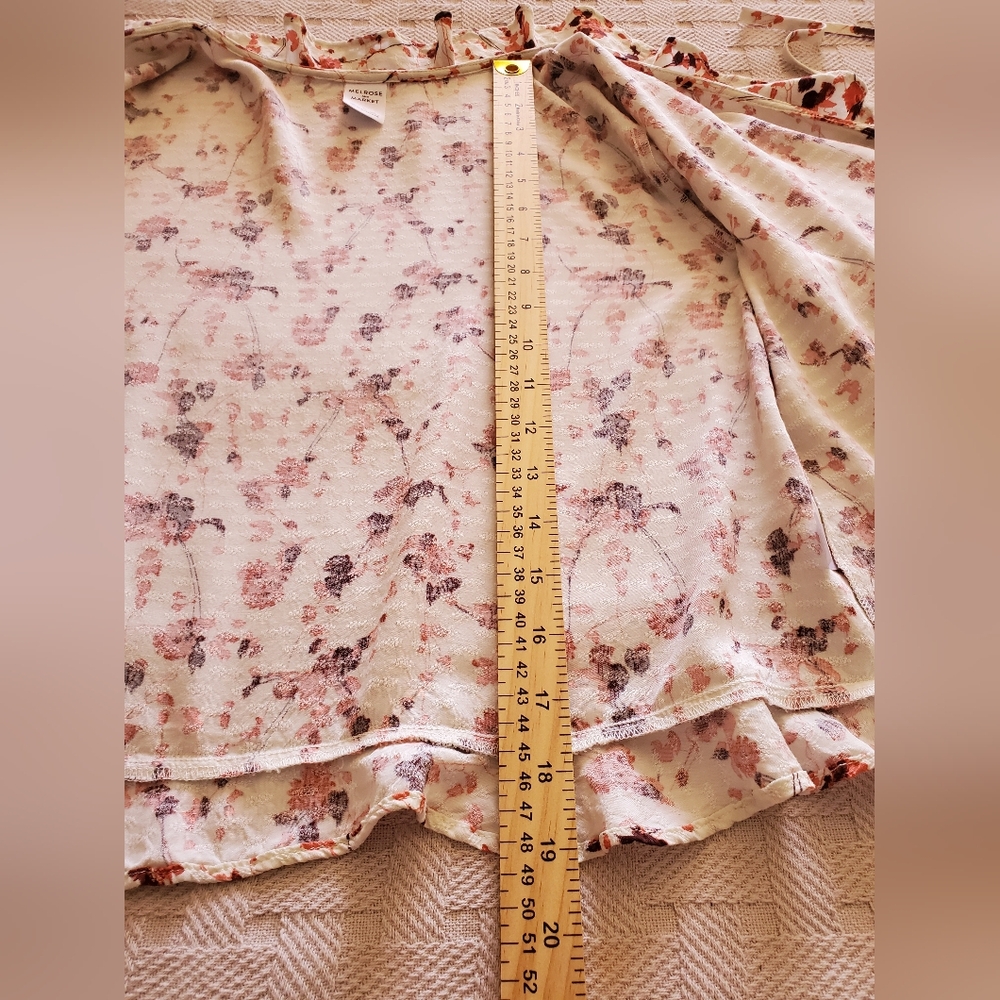 Melrose and Market Tie Front Ruffle Long Sleeve Top - Picture 6 of 9